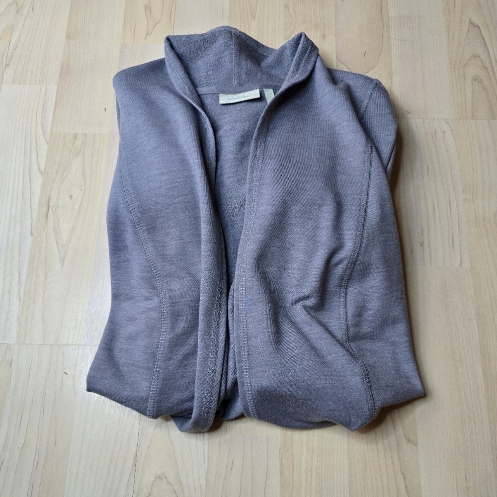 LOGO Lounge Open Front Zipper Pocket Sweatshirt Size Medium